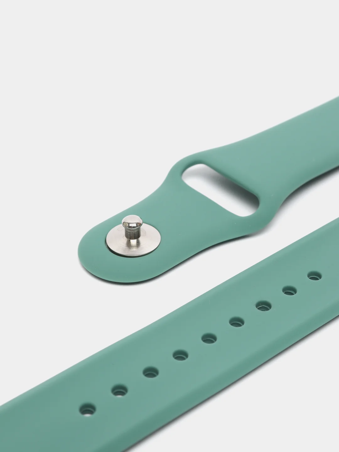 Зеленый силиконовый ремешок с кнопкой для Xiaomi Amazfit Bip / Samsung / Huawei, 20 мм