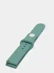 Зеленый силиконовый ремешок с кнопкой для Xiaomi Amazfit Bip / Samsung / Huawei, 20 мм
