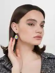 Фуксия винтажные серьги Капля