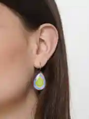 Фуксия винтажные серьги Капля