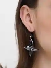 Черный серьги аниме Наруто, 4 вида (Конохи, Акацуки, Сюрикен, Кунай)