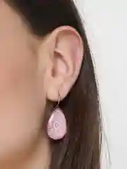 Коралловый винтажные серьги Капля