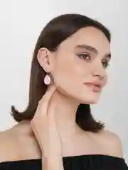 Коралловый винтажные серьги Капля