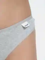 Серый женские хлопковые трусы стринги