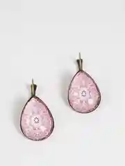 Коралловый винтажные серьги Капля