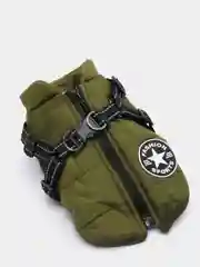 Зеленый куртка со шлейкой, для домашних животных
