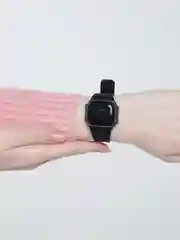 Черный часы детские, электронные, с силиконовым ремешком