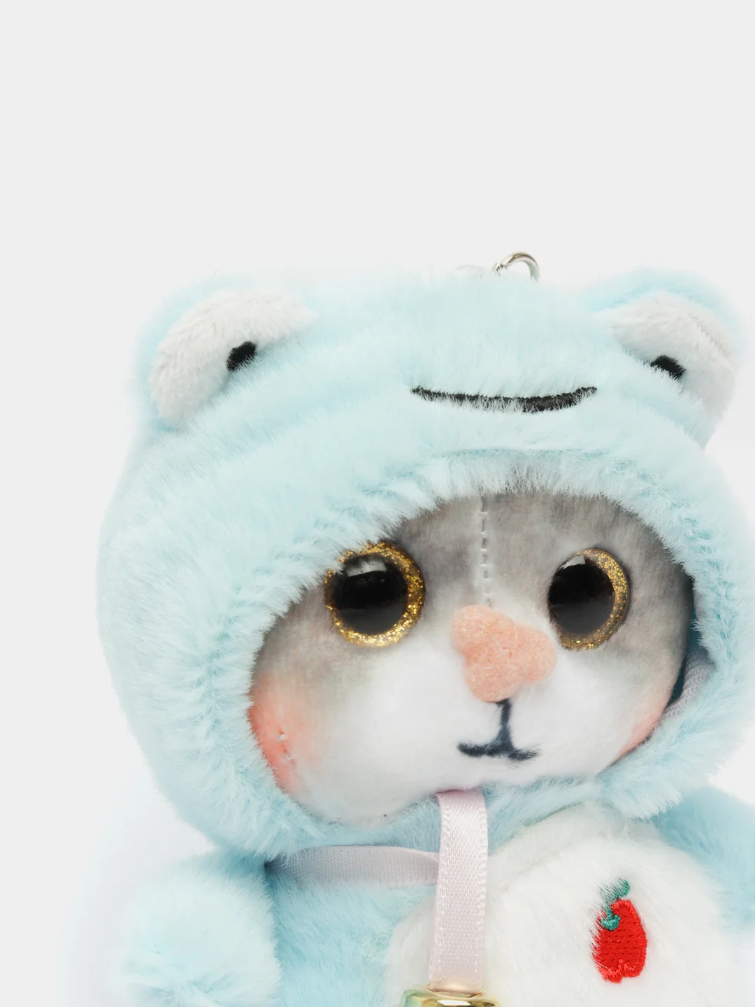 Аметистовый мягкая игрушка-брелок "Кот в костюме", 12 см, котик в кигуруми, кот в кигуруми