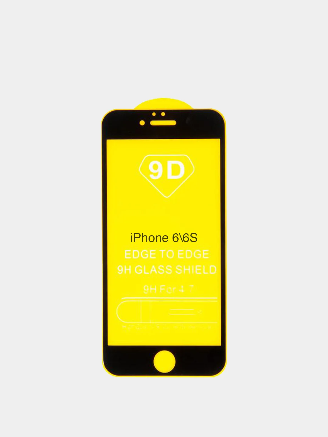 Защитное стекло 9D для iPhone 6 6S Черное и белый