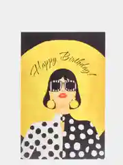 Открытка в крафтовом конверте на день рождения Happy Birthday