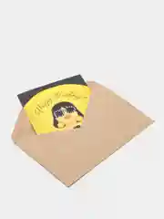 Открытка в крафтовом конверте на день рождения Happy Birthday
