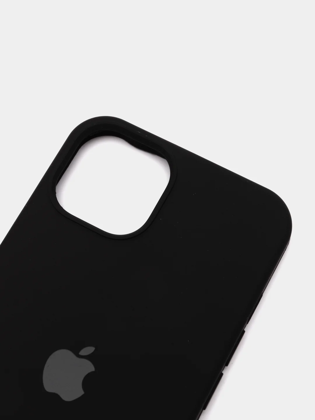Черный чехол Silicone Case для iPhone 13 / 13 Pro / 13 Pro Max с открытым низом