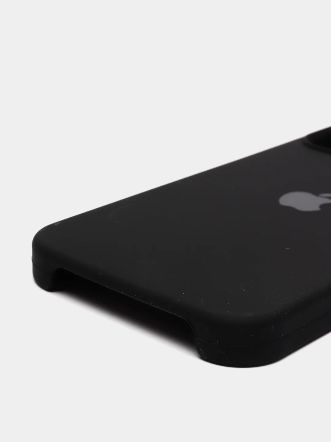 Черный чехол Silicone Case для iPhone 13 / 13 Pro / 13 Pro Max с открытым низом