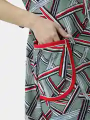 Бирюзовый халат женский, платье домашнее на молнии из хлопка с коротким рукавом на замке