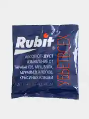 Средство от насекомых Rubit "Дуст Абсолют", порошок от тараканов, мух и муравьев, 120 г