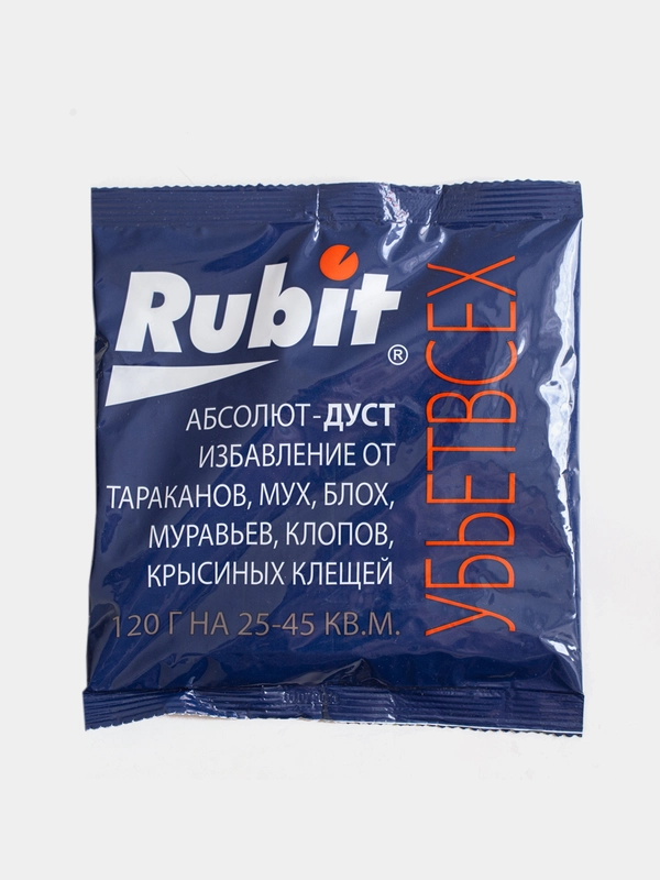 Средство от насекомых Rubit "Дуст Абсолют", порошок от тараканов, мух и муравьев, 120 г