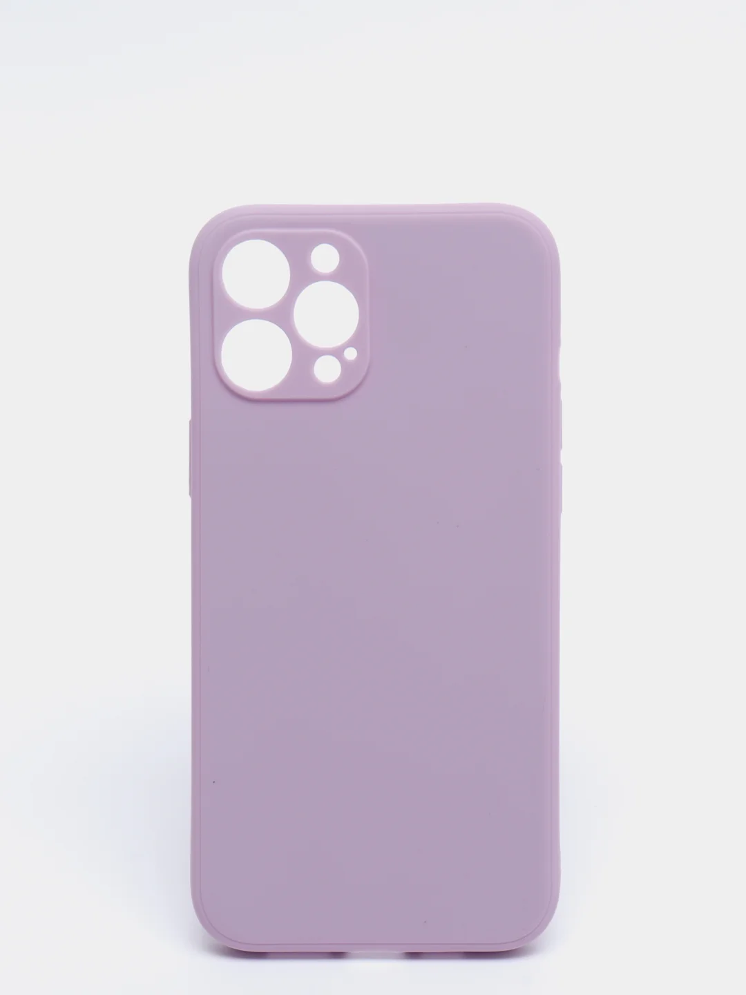 Сиреневый чехол с бархатом внутри и вырезами под защиты камеры IPHONE 12 PRO MAX