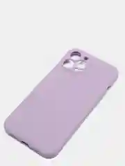 Сиреневый чехол с бархатом внутри и вырезами под защиты камеры IPHONE 12 PRO MAX