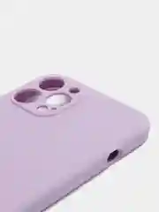 Сиреневый чехол с бархатом внутри и вырезами под защиты камеры IPHONE 12 PRO MAX