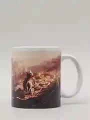 Белый кружка CoolPodarok "Assassins creed Всадник Каньён"