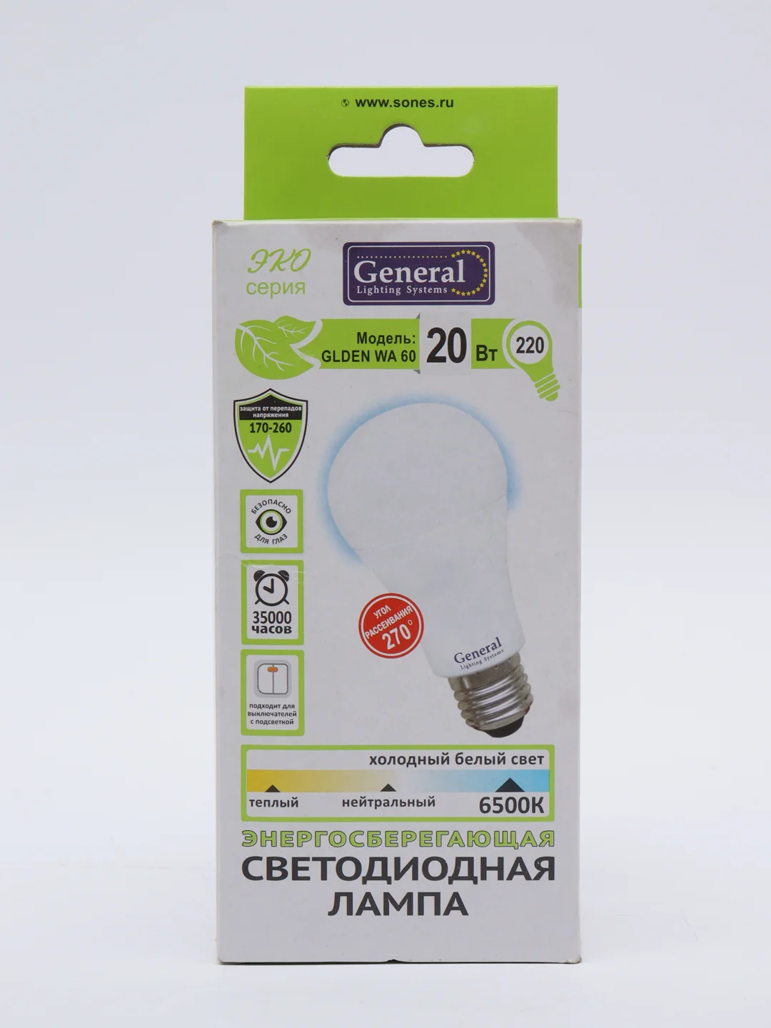 Светодиодная лампа General  E27 20 Вт