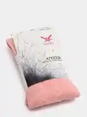 Коралловый меланж колготки детские, ажурные, хлопковые для девочек