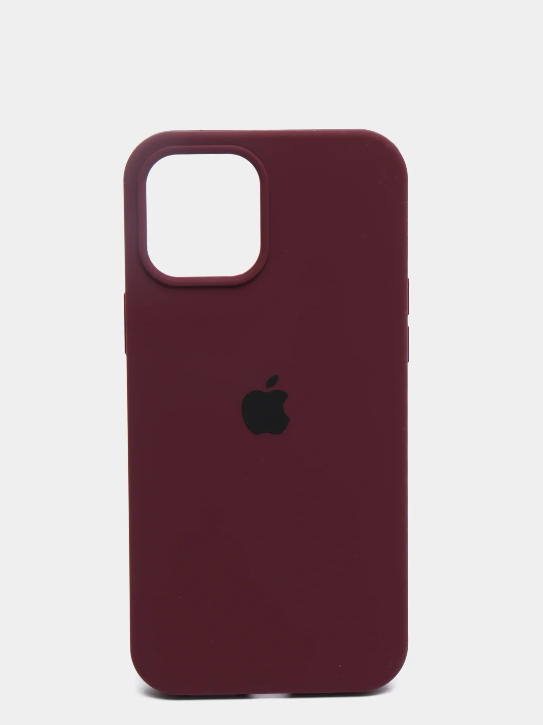 Бордовый чехол для iPhone 12 PRO MAX, с бархатом внутри