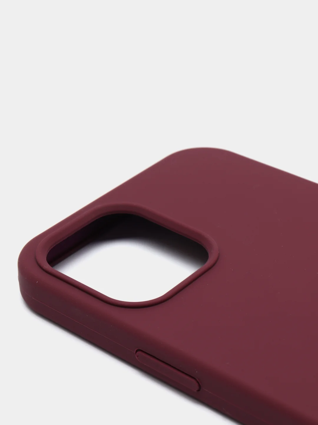 Бордовый чехол для iPhone 12 PRO MAX, с бархатом внутри