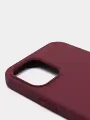 Бордовый чехол для iPhone 12 PRO MAX, с бархатом внутри
