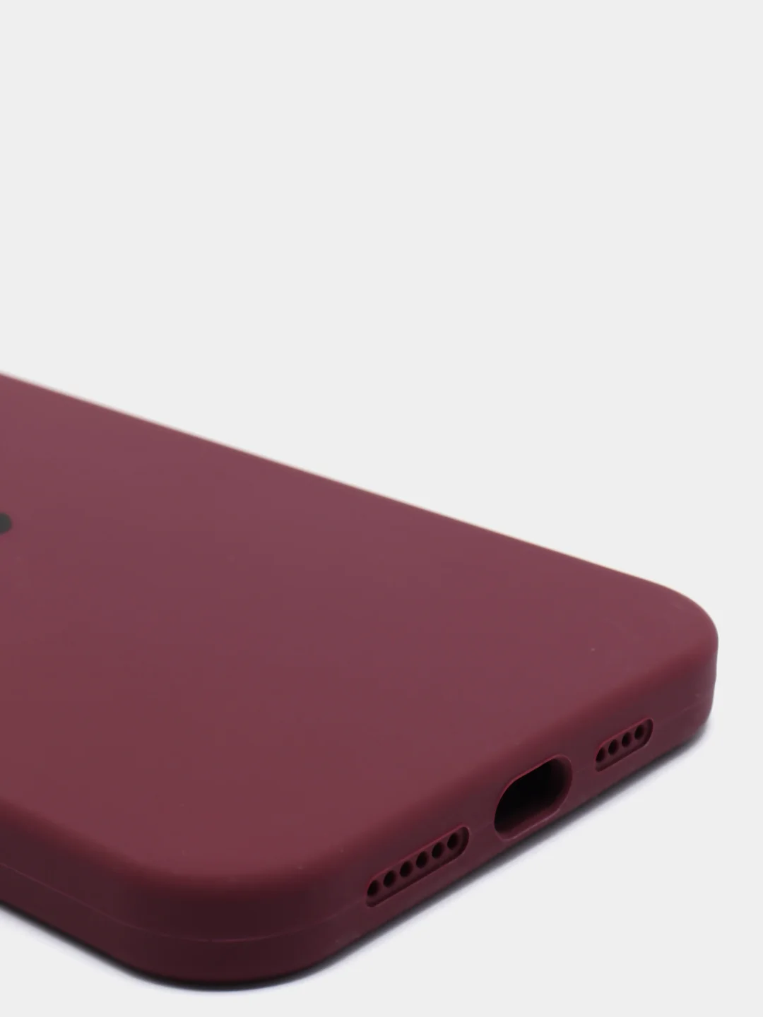 Бордовый чехол для iPhone 12 PRO MAX, с бархатом внутри