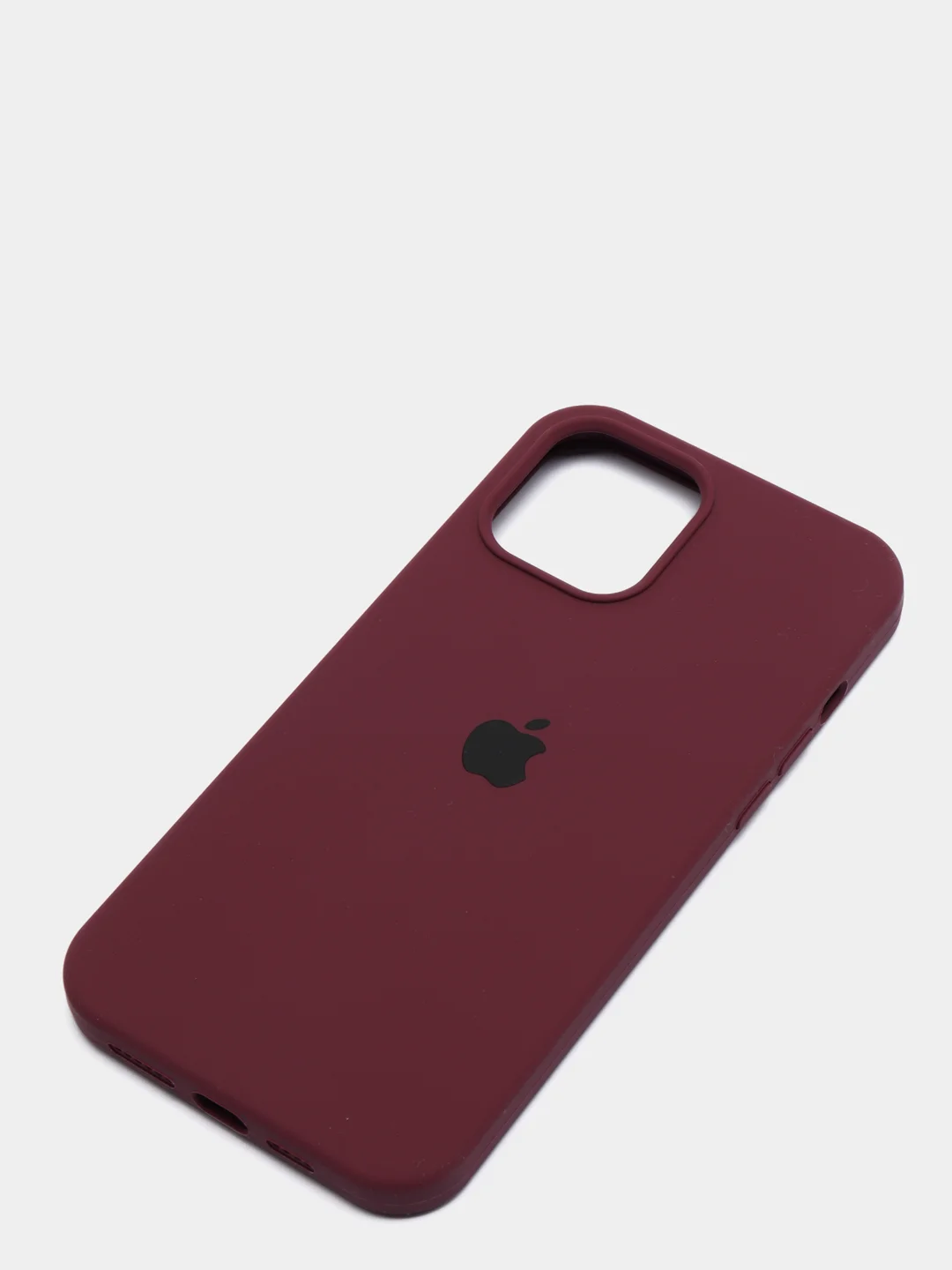 Бордовый чехол для iPhone 12 PRO MAX, с бархатом внутри