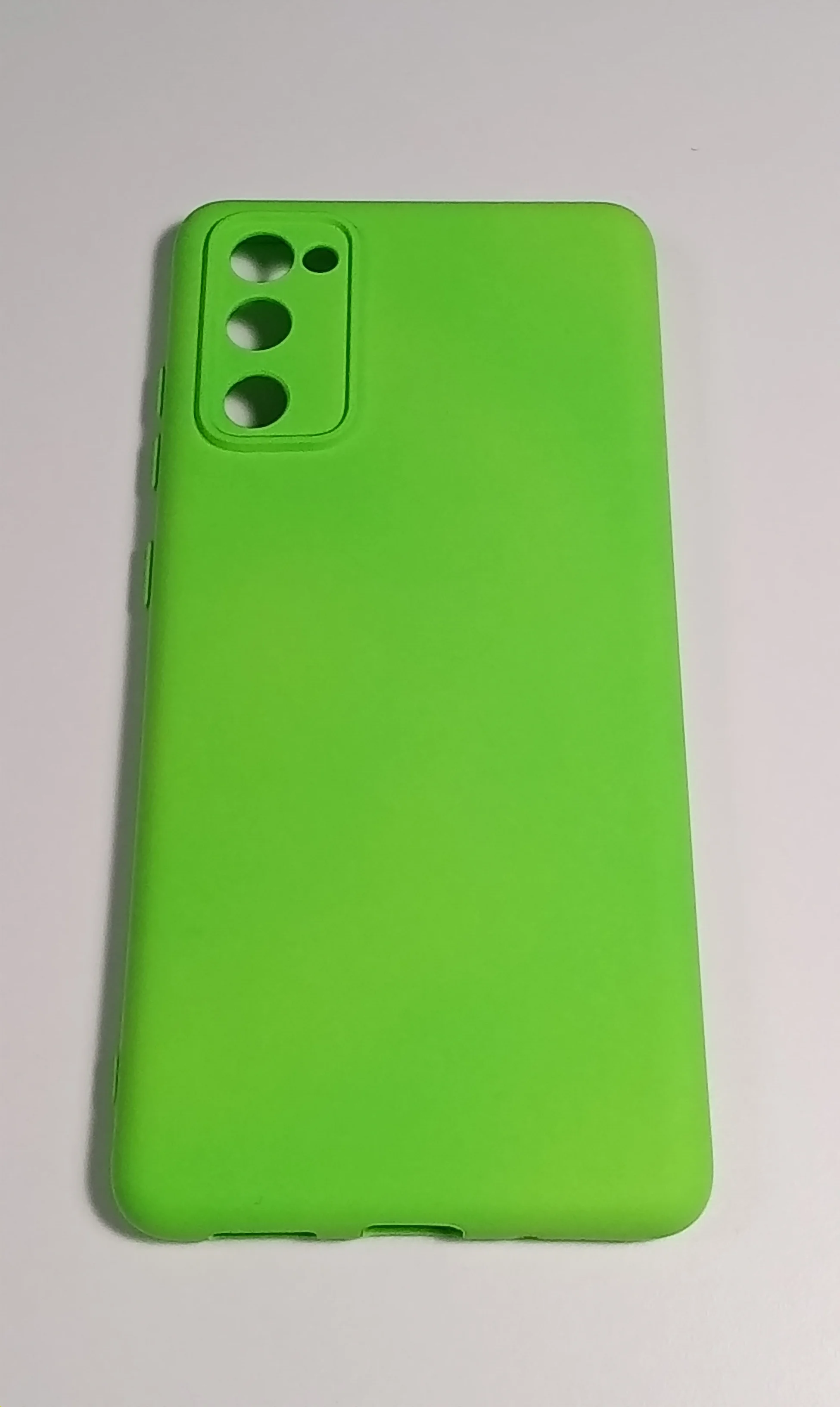 Лайм чехол с бархатом внутри Samsung S20 FE