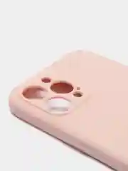 Пудровый чехол с бархатом внутри и вырезами под защиты камеры IPHONE 12 PRO MAX