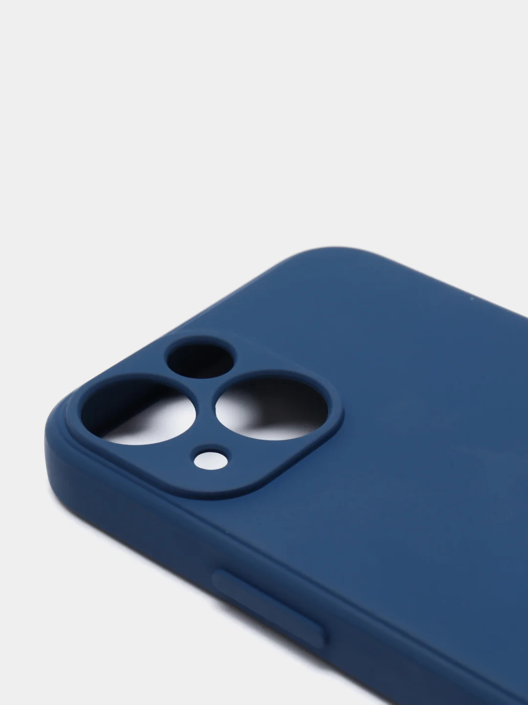 Синий чехол с вырезами для защиты камеры и бархатом внутри iPhone 13 mini