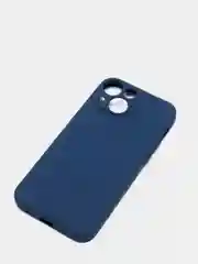 Синий чехол с вырезами для защиты камеры и бархатом внутри iPhone 13 mini