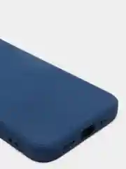 Синий чехол с вырезами для защиты камеры и бархатом внутри iPhone 13 mini