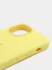 Желтый чехол не пачкающийся, с бархатом внутри IPHONE 12 MINI