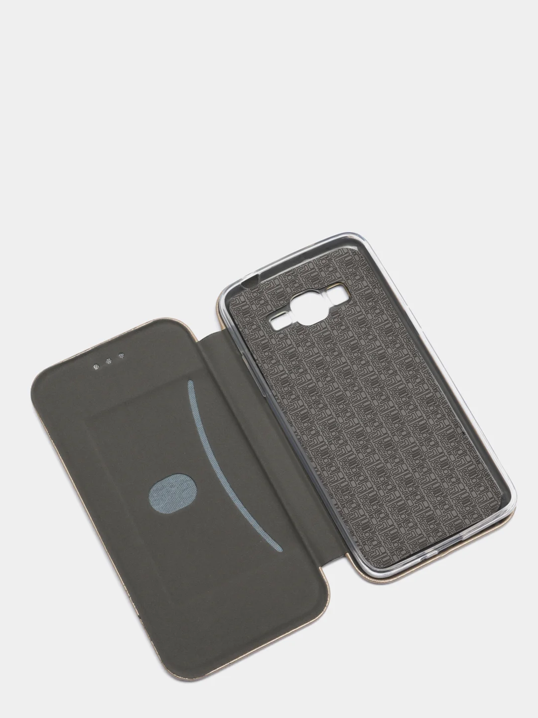 Золотой чехол-флип для Samsung J2 Prime / G530