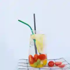 Трубочки для коктейлей, металлические, многоразовые, 2 штуки