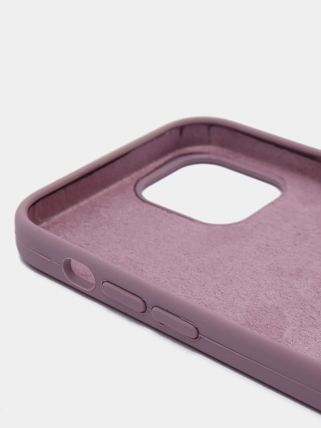 Сиреневый чехол Silicone Case для iPhone 12 / iPhone 12 Pro, закрытый низ