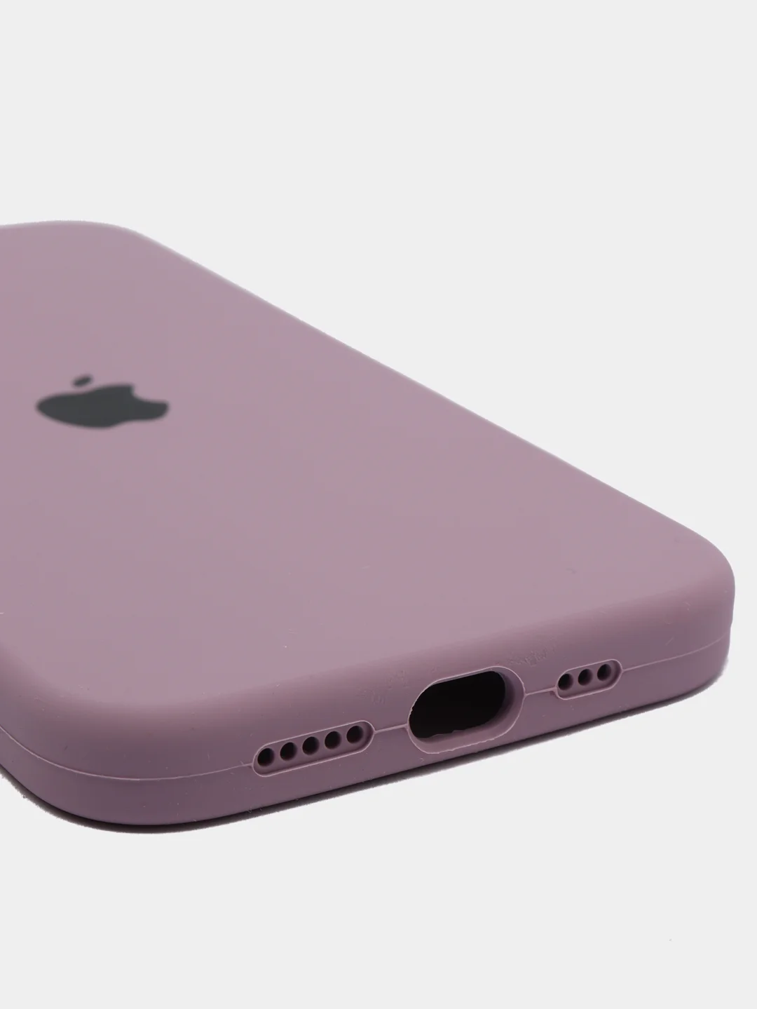 Сиреневый чехол Silicone Case для iPhone 12 / iPhone 12 Pro, закрытый низ