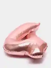 Розовый воздушный шар "Цифра 4" 80 см, розовый