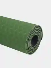 Зеленый коврик для йоги и фитнеса