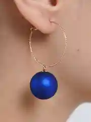 Бежевый серьги-кольца