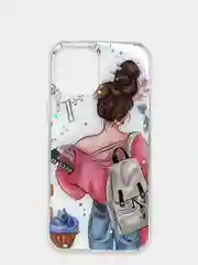 Фуксия чехол iPhone 12 / 12 Pro, 12 Pro Max, 12 Mini чехол силиконовый с рисунком