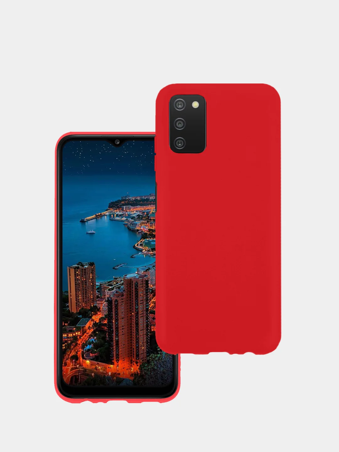 Красный чехол силиконовый для Samsung Galaxy A03s