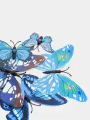 Синий интерьерные наклейки Бабочки 3D объемные клеевые для декора стен, набор 12 штук