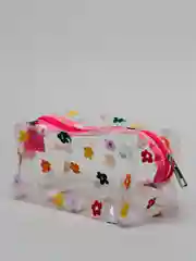 Кораллово-розовый косметичка женская прозрачная / Водонепроницаемая косметичка