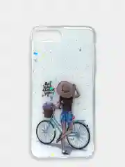 Коралловый чехол Apple iPhone 6 / 6s, 7 / 8 / SE 2020 пластиковый с рисунком, со стразами Стрекоза