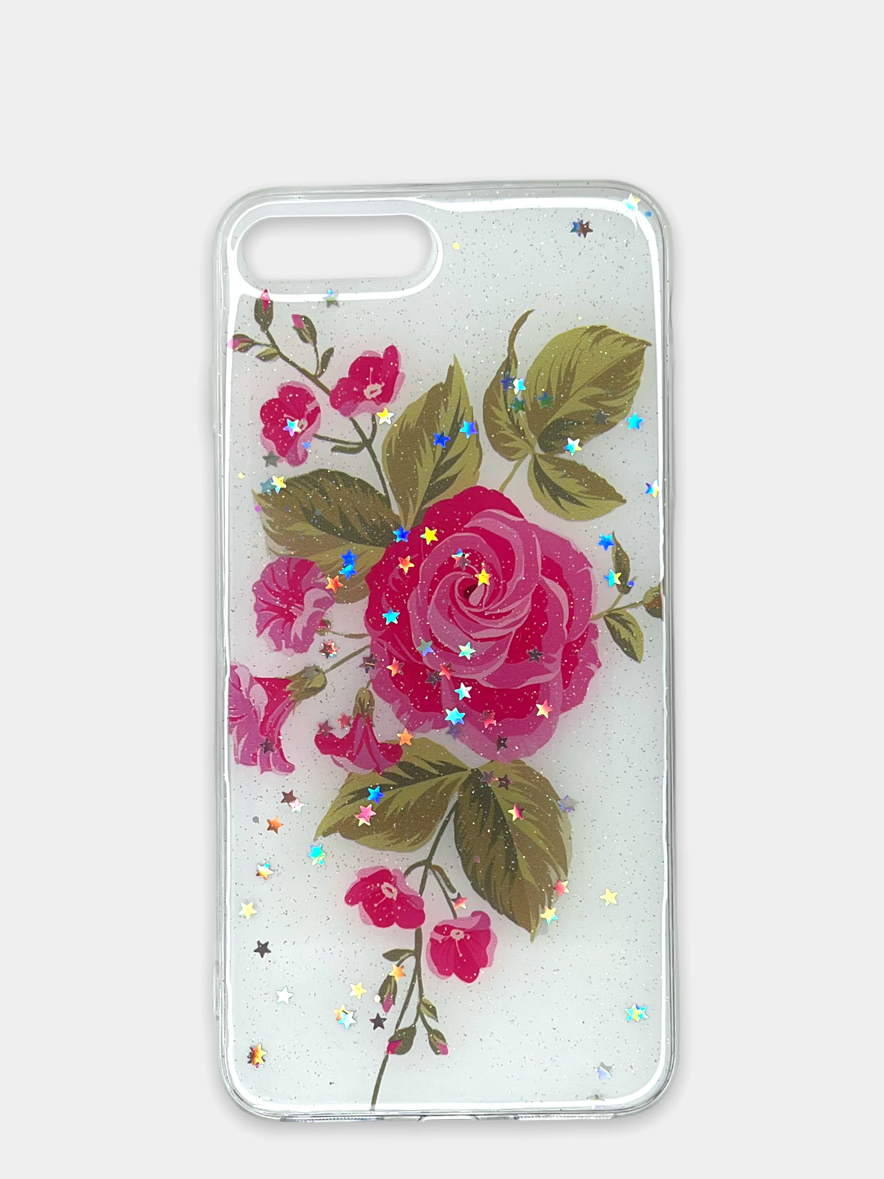 Розовый чехол Apple iPhone 6 / 6s, 7 / 8 / SE 2020 пластиковый с рисунком, со стразами Стрекоза